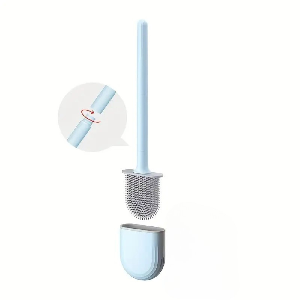 FlexiClean™ — Brosse de toilette en silicone souple pour un nettoyage hygiénique et sans effort