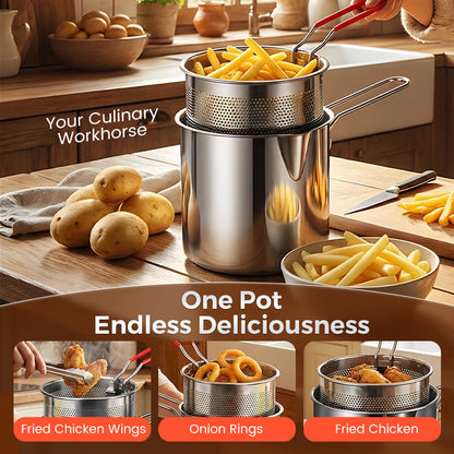 FriteusePro™ — Friteuse multifonction en acier inoxydable pour des fritures croustillantes