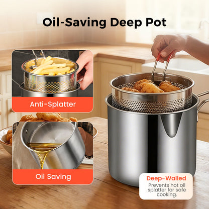 FriteusePro™ — Friteuse multifonction en acier inoxydable pour des fritures croustillantes
