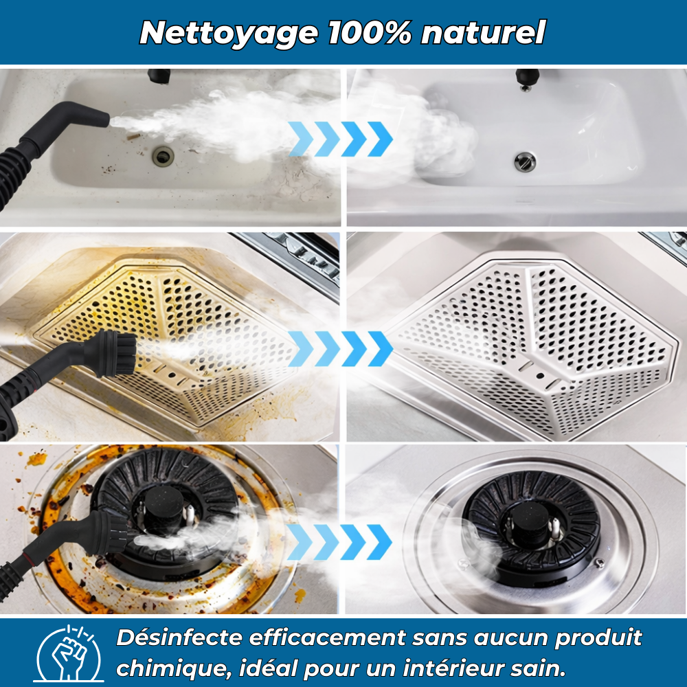 Vaporia™ — Nettoyeur vapeur multifonction haute performance et polyvalent