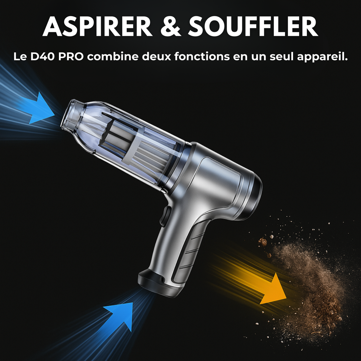AutoClean™ — Aspirateur de voiture sans fil