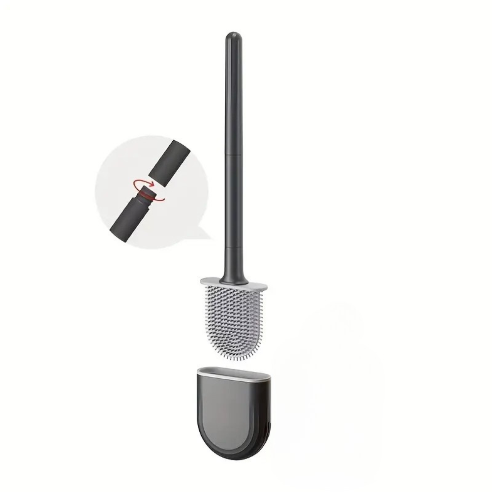 FlexiClean™ — Brosse de toilette en silicone souple pour un nettoyage hygiénique et sans effort