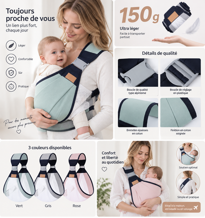 BebePort™ — Porte-bébé ergonomique 4 positions