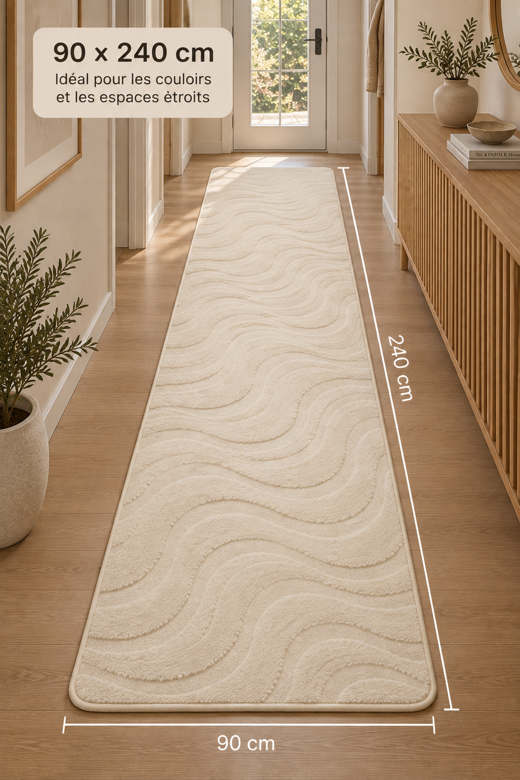 Velora™ — Tapis taupe japandi élégant et intemporel