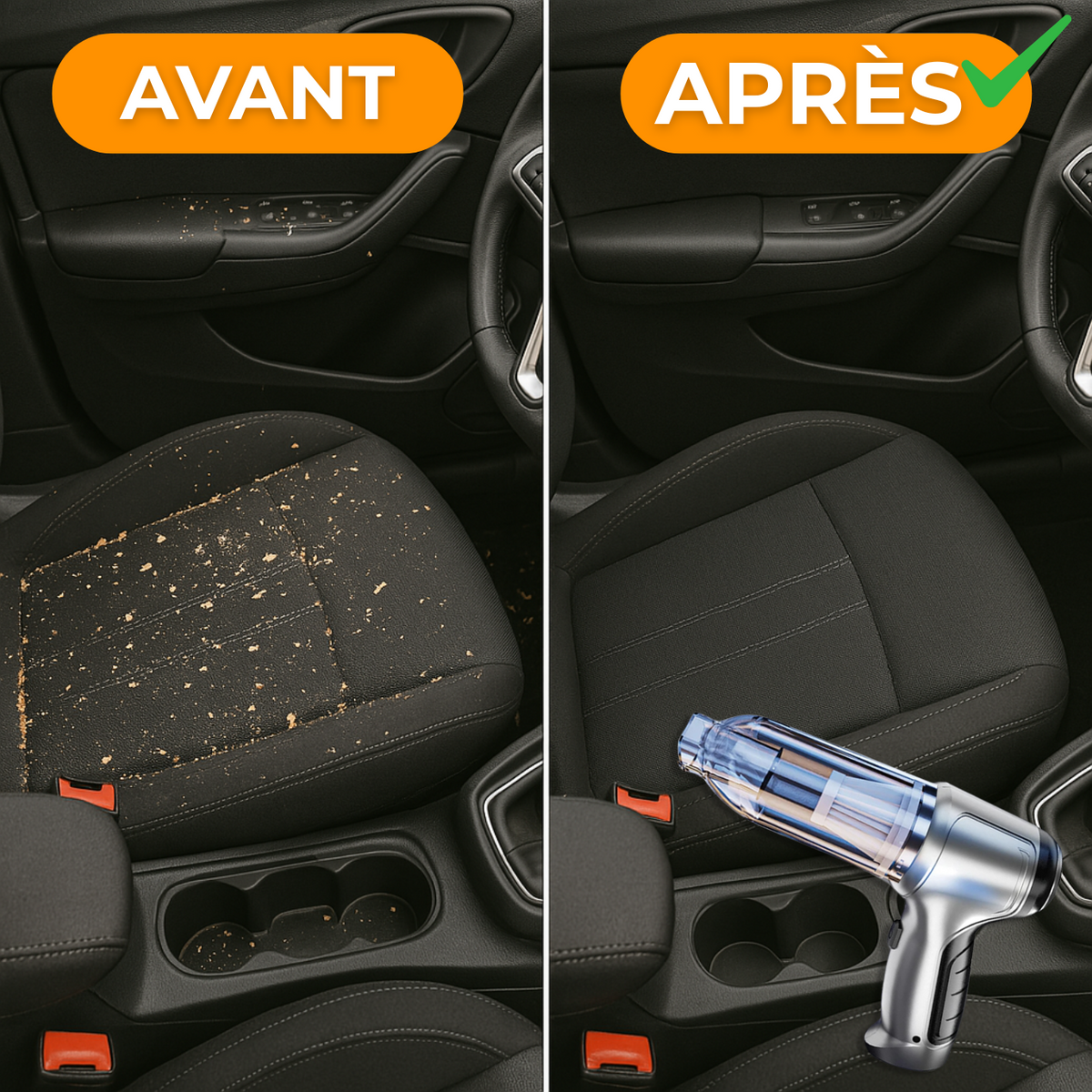 AutoClean™ — Aspirateur de voiture sans fil