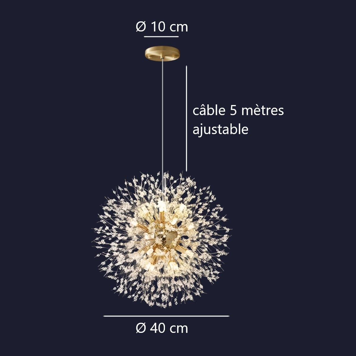 Dahlia Doré™ — Élégante suspension design