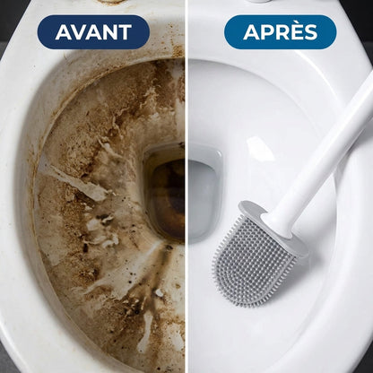 FlexiClean™ — Brosse de toilette en silicone souple pour un nettoyage hygiénique et sans effort