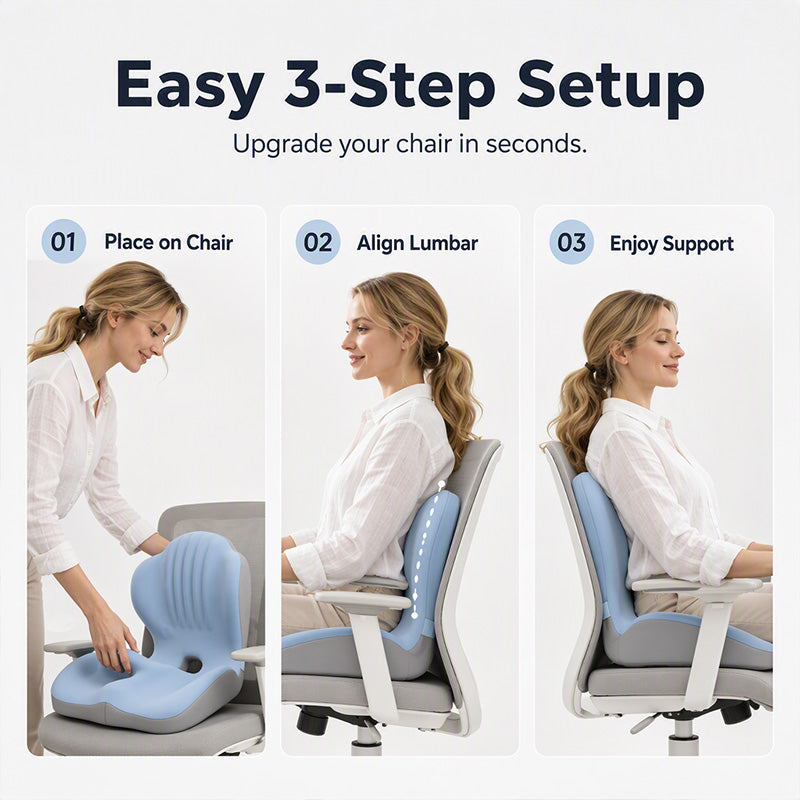 ConfortDos™ — Coussin ergonomique à mémoire de forme